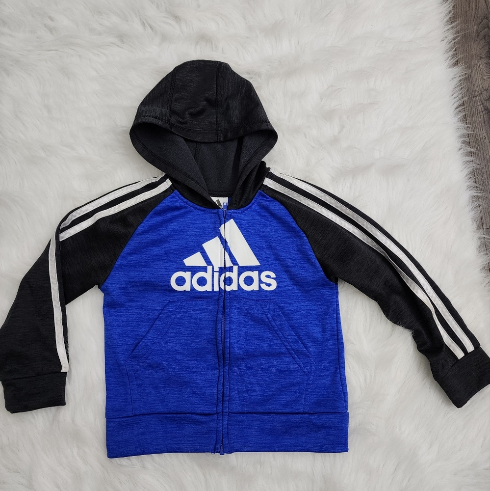 Adidas boys blue black hoodie size 4T bundle and save on shipping